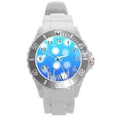 Sea Underwater Life Fish Round Plastic Sport Watch (l) by HermanTelo