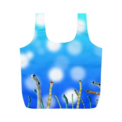 Sea Underwater Life Fish Full Print Recycle Bag (m)