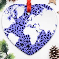 Sea Ocean Underwater Heart Ornament (two Sides)