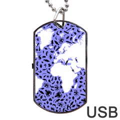 Sea Ocean Underwater Dog Tag Usb Flash (two Sides)