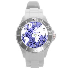 Sea Ocean Underwater Round Plastic Sport Watch (l)