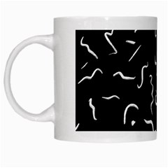 Scribbles Lines Painting White Mugs