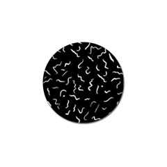 Scribbles Lines Painting Golf Ball Marker by HermanTelo