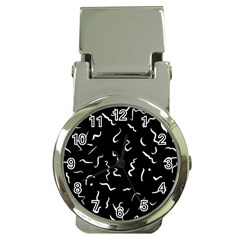 Scribbles Lines Painting Money Clip Watches