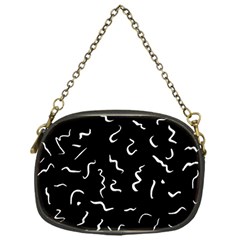 Scribbles Lines Painting Chain Purse (one Side)