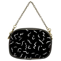 Scribbles Lines Painting Chain Purse (two Sides)