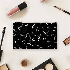 Scribbles Lines Painting Cosmetic Bag (small) by HermanTelo