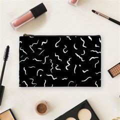 Scribbles Lines Painting Cosmetic Bag (medium)