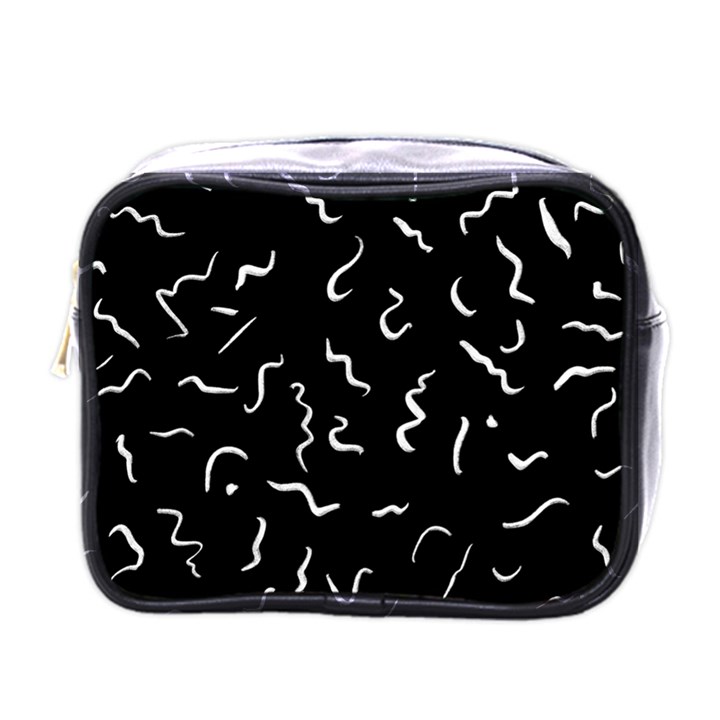 Scribbles Lines Painting Mini Toiletries Bag (One Side)