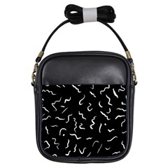 Scribbles Lines Painting Girls Sling Bag