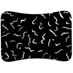 Scribbles Lines Painting Velour Seat Head Rest Cushion