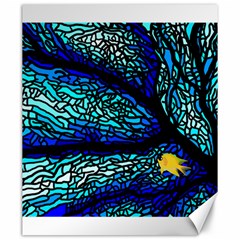 Sea Coral Stained Glass Canvas 20  X 24 