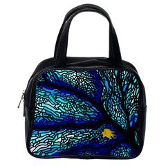 Sea Coral Stained Glass Classic Handbag (one Side) by HermanTelo