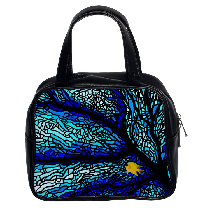 Sea Coral Stained Glass Classic Handbag (Two Sides)