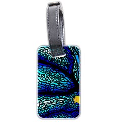 Sea Coral Stained Glass Luggage Tag (two Sides)