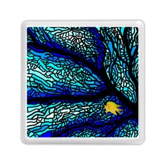 Sea Coral Stained Glass Memory Card Reader (square)