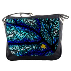 Sea Coral Stained Glass Messenger Bag by HermanTelo