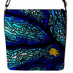 Sea Coral Stained Glass Flap Closure Messenger Bag (s)