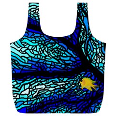 Sea Coral Stained Glass Full Print Recycle Bag (xl)