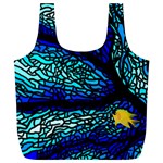 Sea Coral Stained Glass Full Print Recycle Bag (XL) Front