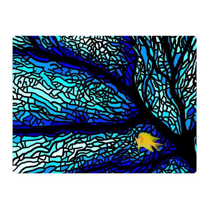 Sea Coral Stained Glass Double Sided Flano Blanket (Mini) 