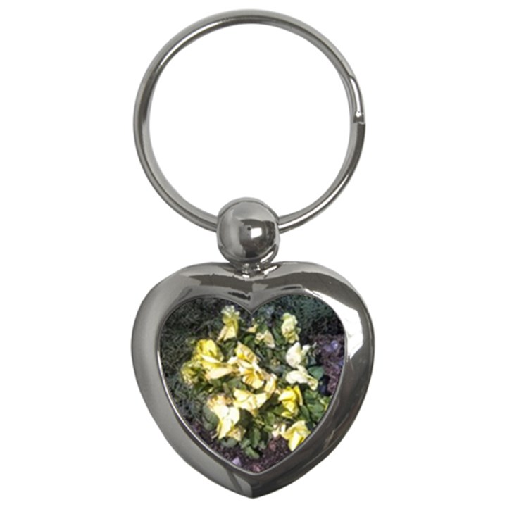 April Pansies Key Chain (Heart)