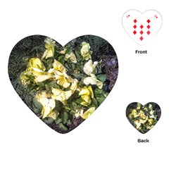 April Pansies Playing Cards (heart) by Riverwoman