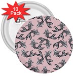 Koi Fish Pattern 3  Buttons (10 pack)  Front