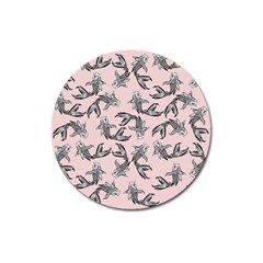 Koi Fish Pattern Magnet 3  (round) by Valentinaart