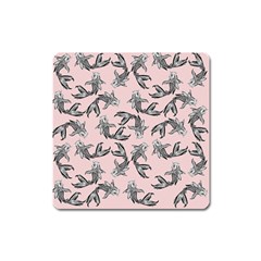 Koi Fish Pattern Square Magnet by Valentinaart