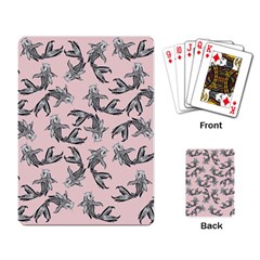 Koi Fish Pattern Playing Cards Single Design by Valentinaart