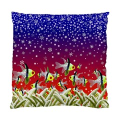 Sea Snow Christmas Coral Fish Standard Cushion Case (two Sides)