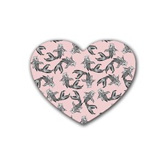 Koi Fish Pattern Heart Coaster (4 Pack)  by Valentinaart