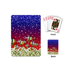 Sea Snow Christmas Coral Fish Playing Cards (mini)