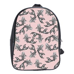 Koi Fish Pattern School Bag (large) by Valentinaart