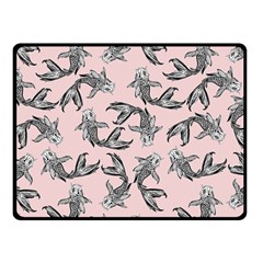 Koi Fish Pattern Fleece Blanket (small) by Valentinaart