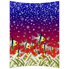 Sea Snow Christmas Coral Fish Back Support Cushion by HermanTelo