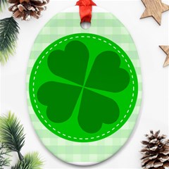 Shamrock Luck Day Ornament (oval) by HermanTelo