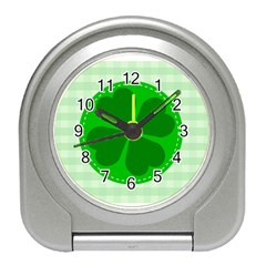 Shamrock Luck Day Travel Alarm Clock by HermanTelo