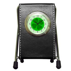 Shamrock Luck Day Pen Holder Desk Clock by HermanTelo