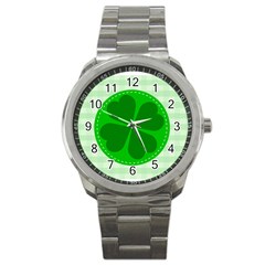 Shamrock Luck Day Sport Metal Watch by HermanTelo