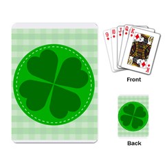 Shamrock Luck Day Playing Cards Single Design