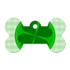 Shamrock Luck Day Dog Tag Bone (two Sides)