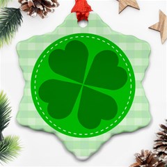 Shamrock Luck Day Ornament (snowflake) by HermanTelo