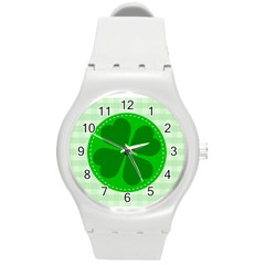 Shamrock Luck Day Round Plastic Sport Watch (m)