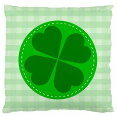 Shamrock Luck Day Large Cushion Case (one Side)