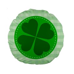 Shamrock Luck Day Standard 15  Premium Round Cushions