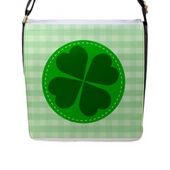 Shamrock Luck Day Flap Closure Messenger Bag (l) by HermanTelo