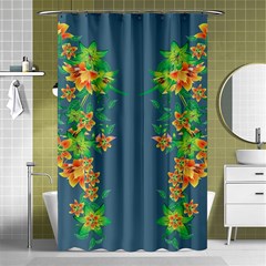 Many Garlands - Floral Design Shower Curtain 48  X 72  (small)  by WensdaiAmbrose