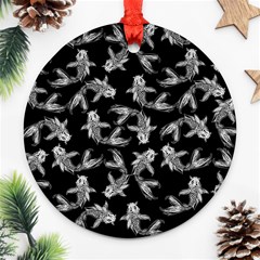 Koi Fish Pattern Ornament (round) by Valentinaart